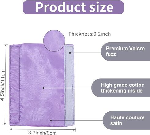 ８حزمة أغطية حزام الساتان، غطاء وسادة الوجه لغطاء الرأس، وسادات مريحة عالمية وقابلة لإعادة الاستخدام، وإكسسوارات وإمدادات C Papa، وسادات غطاء الرأس لتقليل العلامات الحمراء (أرجواني) in Kuwait