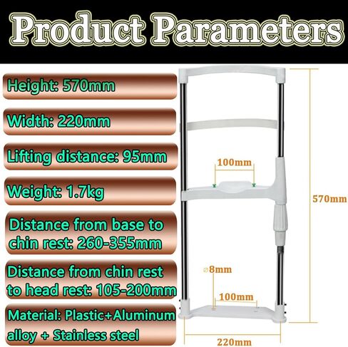Optometry Lifting Chin Bracket,Vision Training Forehead Support with Height Adjustment Knob,Chin Rest,Lifting Chin Bracket in Kuwait