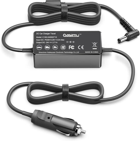 24V Car Charger DC Adapter Compatible with Resvent iBreeze APAP CPAP Machine 20A, 20A Pro, 20C, 20C Pro, iBreeze 25S 25A 25ST 25STA 30ST 30STA DA60-220S24-W1 JE01-40-006HM Auto Power Cord in Saudi Arabia