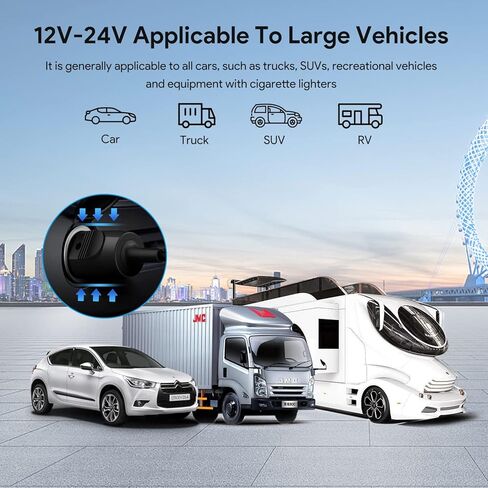 24V Car Charger DC Adapter Compatible with Resvent iBreeze APAP CPAP Machine 20A, 20A Pro, 20C, 20C Pro, iBreeze 25S 25A 25ST 25STA 30ST 30STA DA60-220S24-W1 JE01-40-006HM Auto Power Cord in Saudi Arabia