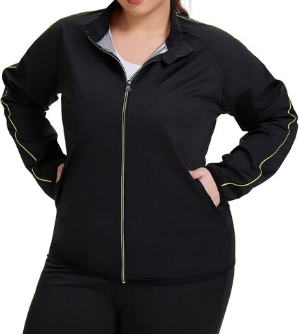 Sauna Jackets for Women Plus Size Long Sleeves Zipper Sauna Shirt Sweat Body Shaper for Workout Gym Exercise in Saudi Arabia