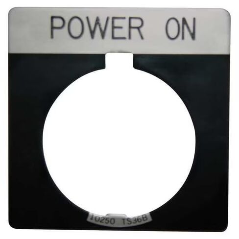 Cutler-Hammer Legend Plate, Square, Power On, Black, Mfr: 10250TS80-A in Saudi Arabia