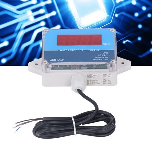 Motor Tachometer, Motor Speed Meter Speed Meter Sensor IP68 LED Digital Display DC 8V to 24V in Saudi Arabia