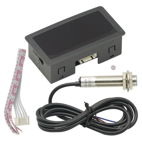 Tachometer 4 Digital LED Tach RPM Speed Meter,Digital Speedometer with Hall Proximity Switch Sensor NPN in Saudi Arabia