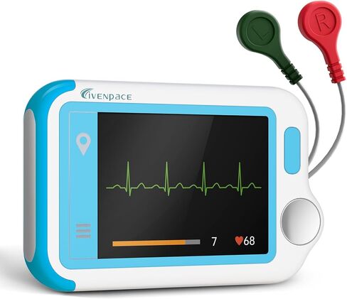 Heart Monitor for Home Use, Portable Heart Device with Touch Screen and Storage, Compatible with PC and Smartphone, Rechargeable Battery, HHM4 in Saudi Arabia