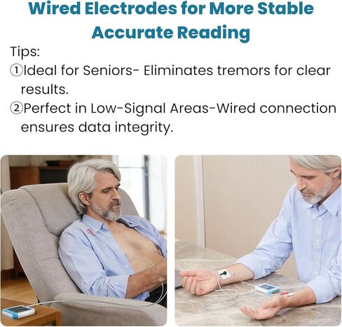 Heart Monitor for Home Use, Portable Heart Device with Touch Screen and Storage, Compatible with PC and Smartphone, Rechargeable Battery, HHM4 in Saudi Arabia