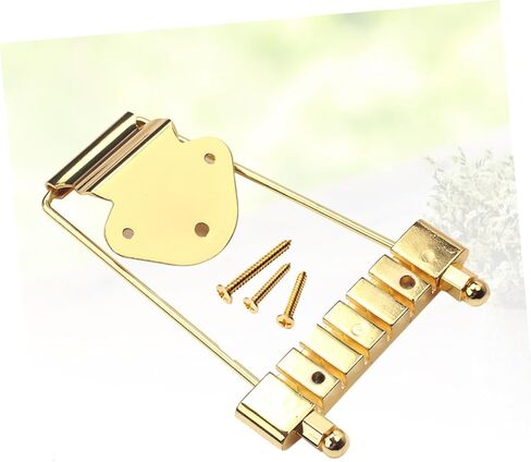Yardwe String Tailpiece for Jazz Guitar Finish Durable Archtop Design Easy Install Screws for Enhancing Guitar Performance in Saudi Arabia