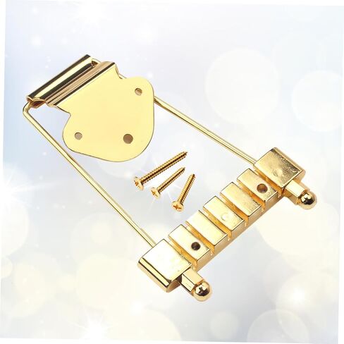 Yardwe String Tailpiece for Jazz Guitar Finish Durable Archtop Design Easy Install Screws for Enhancing Guitar Performance in Saudi Arabia