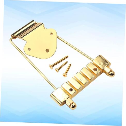 Yardwe String Tailpiece for Jazz Guitar Finish Durable Archtop Design Easy Install Screws for Enhancing Guitar Performance in Saudi Arabia