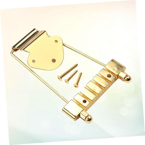 Yardwe String Tailpiece for Jazz Guitar Finish Durable Archtop Design Easy Install Screws for Enhancing Guitar Performance in Saudi Arabia