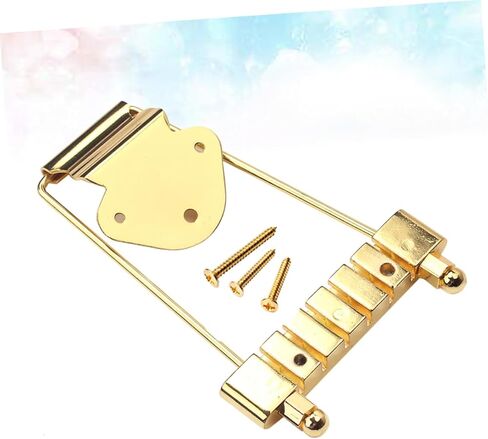 Yardwe String Tailpiece for Jazz Guitar Finish Durable Archtop Design Easy Install Screws for Enhancing Guitar Performance in Saudi Arabia