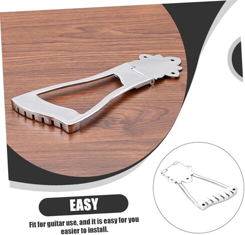 LIFKOME GA418A Guitar Tailpiece Bridge 6-String Chrome Saddle for Electric Guitar Accessories Adjustable Drawing String Board Compatible in Saudi Arabia