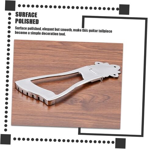 LIFKOME GA418A Guitar Tailpiece Bridge 6-String Chrome Saddle for Electric Guitar Accessories Adjustable Drawing String Board Compatible in Saudi Arabia