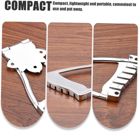 LIFKOME GA418A Guitar Tailpiece Bridge 6-String Chrome Saddle for Electric Guitar Accessories Adjustable Drawing String Board Compatible in Saudi Arabia
