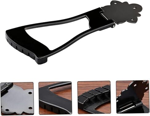 ERINGOGO 6-String Guitar Black Metal Tailpiece Bridge Adjustable Saddle for Electric and Bass Guitar in Saudi Arabia
