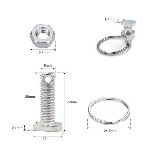 20 عبوة من مسامير وحلقات الدفيئة، وصواميل سداسية ومسامير ذات رأس مربع مرساة في قنوات زجاجية لنباتات التسلق، وبناء الدفيئة in Kuwait