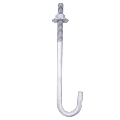 5/8" x 10" J Bolt Anchors (10 Pack) for Concrete with Nuts and Washers, Hot-Dip Galvanized in Kuwait