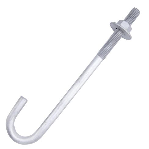 5/8" x 10" J Bolt Anchors (10 Pack) for Concrete with Nuts and Washers, Hot-Dip Galvanized in Kuwait