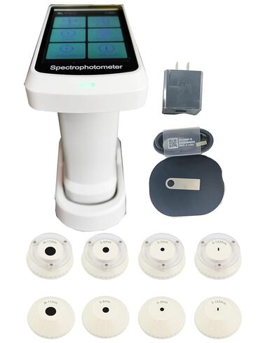 Portable Spectrophotometers Multi Aperture Spectrophotometer with Full-Band Balanced LED Light Source + UV Observer 2°，10° Camera to See The Measurement Area Display Resolution 0.01 in Kuwait