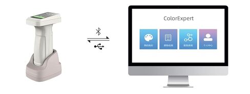 Portable Spectrophotometers Multi Aperture Spectrophotometer with Full-Band Balanced LED Light Source + UV Observer 2°，10° Camera to See The Measurement Area Display Resolution 0.01 in Kuwait
