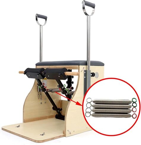 4pcs in Set Pilates Reformer Pilate Equipment Accessories Stability Chair Yoga Wire Steel Tension Springs for Various Yoga & Fitness Equipment in Saudi Arabia