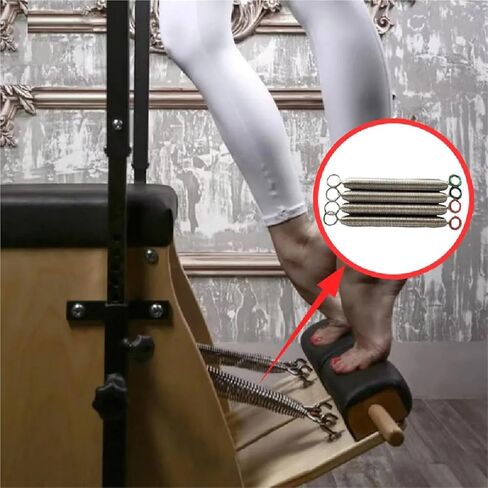 4pcs in Set Pilates Reformer Pilate Equipment Accessories Stability Chair Yoga Wire Steel Tension Springs for Various Yoga & Fitness Equipment in Saudi Arabia