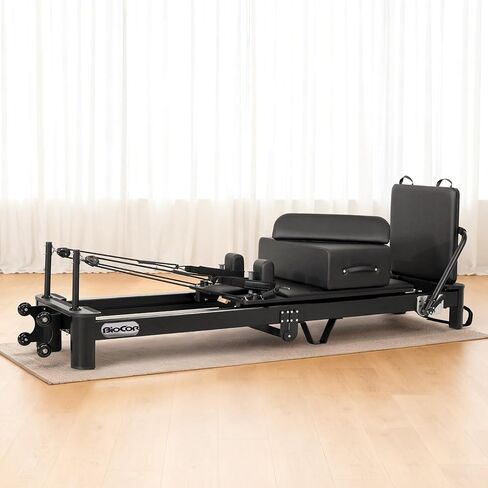 Ultra3.0 Foldable Pilates Reformer Machine, Aluminum Pilates Equipment, Wooden Extended Pilates Machine with Sitting Box, Jump Board and Springs for Home and Studio in Saudi Arabia