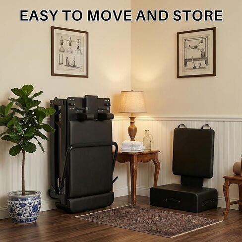 Ultra3.0 Foldable Pilates Reformer Machine, Aluminum Pilates Equipment, Wooden Extended Pilates Machine with Sitting Box, Jump Board and Springs for Home and Studio in Saudi Arabia