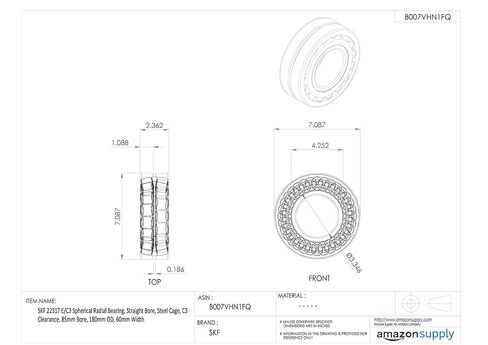 SKF 22310 E/C3 محمل شعاعي كروي، تجويف مستقيم، قفص فولاذي، خلوص C3، تجويف 50 مم، 110 مم OD، عرض 40 مم in Saudi Arabia