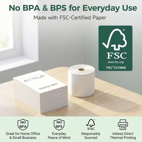 4x6 Direct Thermal Shipping Labels, 2 * 250 Sheets/Roll Barcode & Shipping Label Paper, Permanent Adhesive, Smudge Resistant, Compatible with Most Direct Thermal Printers (Not for Laser/Inkjet/Dymo) in Saudi Arabia