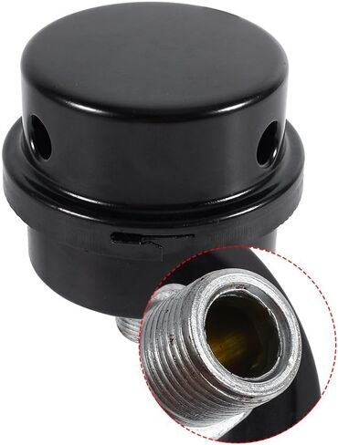 Air Compressor Muffler, Noise Reducing, Dust Blocking, Durable Iron Construction, Intake Filter, 3/8 Inch Fine Thread for Oil Less Models, for Home Workshop, Garage, Construction S in Saudi Arabia