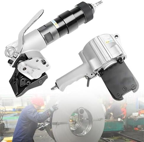 Pneumatic Strapping Tool Set - Tensioner & Cutter Sealer, 8500N Tension Force, Compatible with 19/25/32mm (0.75/0.98/1.25") Steel Strapping for Heavy-Duty Packing in Saudi Arabia