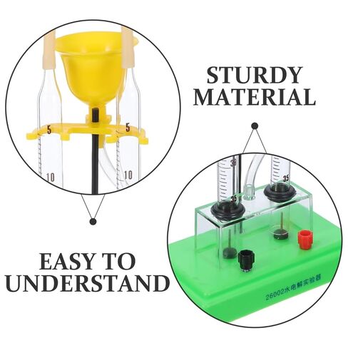 Kichouse Water Electrolysis Experiment Device Teaching Kit for Home School and Laboratory Use Demonstrating Oxygen and Hydrogen Production Electrolyzer Apparatus in Saudi Arabia