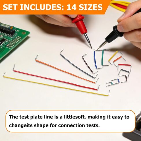 840 Pcs Breadboard Jumper Wires Kit, 14 Vaules 2-125mm Solderless Flexible Connecting Cables, Breadboard Connecting Line Cables, Pre-Stripped & Pre-Formed Right Angles, for Arduino, PCB Circuit Boards in Saudi Arabia