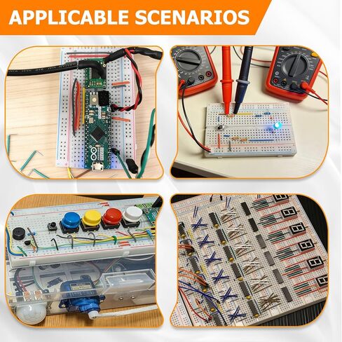 840 Pcs Breadboard Jumper Wires Kit, 14 Vaules 2-125mm Solderless Flexible Connecting Cables, Breadboard Connecting Line Cables, Pre-Stripped & Pre-Formed Right Angles, for Arduino, PCB Circuit Boards in Saudi Arabia