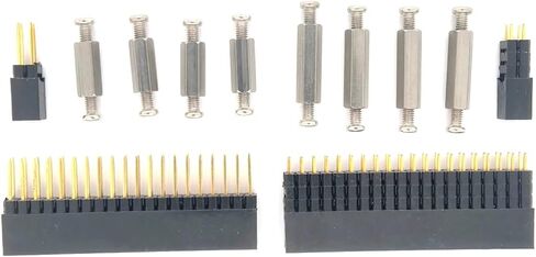 مجموعة أدوات القبعة تتضمن GPIO&PoE 2x20&2x2 Pin رؤوس تكديس طويلة جدًا ومواجهات متوافقة مع Raspberry Pi 5 4B 3B+ in Saudi Arabia