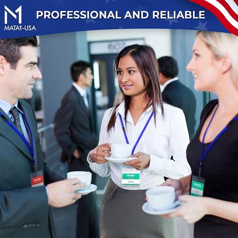 Mata1-USA Flat Safety Lanyard, Detachable ID Lanyards (Blue, 36 Inch, 100 Pack, Polypropylene), Comfort Woven Lanyard for ID Badges in Kuwait