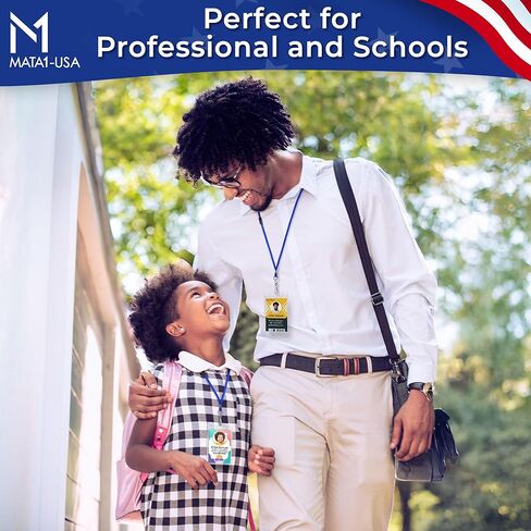 Mata1-USA Flat Safety Lanyard, Detachable ID Lanyards (Blue, 36 Inch, 100 Pack, Polypropylene), Comfort Woven Lanyard for ID Badges in Kuwait