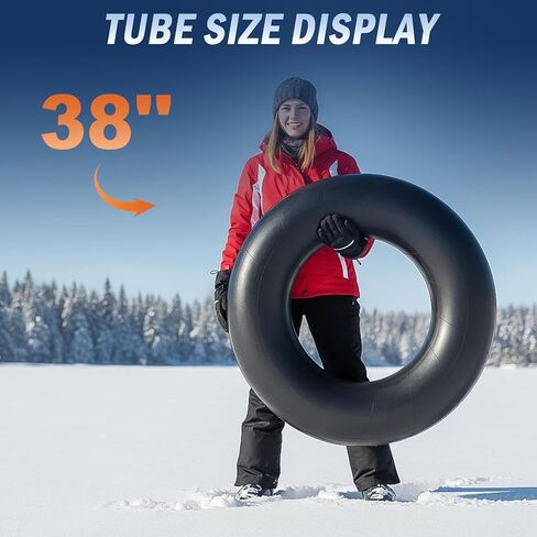 38 Inch Snow Inner Tube 2 Pack, Snow Tube for Snow Sledding and River Floating, Inflatable Butyl Rubber Snow Tube Heavy Duty, Innertubes for Snow Tubing, Pool Closing and Whitewater Adventures in Kuwait
