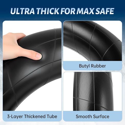 38 Inch Snow Inner Tube 2 Pack, Snow Tube for Snow Sledding and River Floating, Inflatable Butyl Rubber Snow Tube Heavy Duty, Innertubes for Snow Tubing, Pool Closing and Whitewater Adventures in Kuwait
