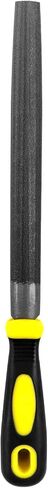 QWORK Semi Round Hand Rasp File, 8 inch T12 Alloy Steel Ergonomic Grip Metal Half Round File for Woodwork, Metal, Leather, Steel, and Plastic in Saudi Arabia