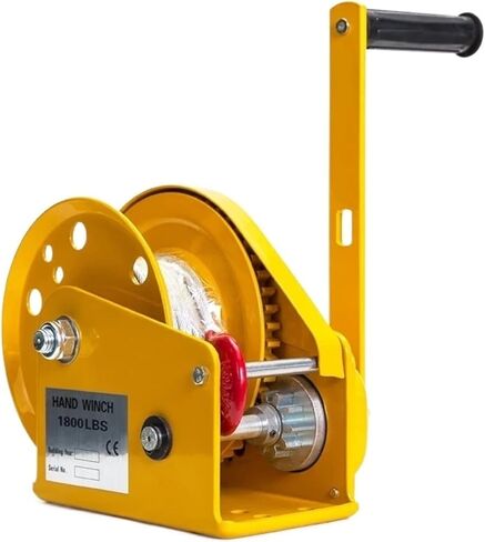 1200/1800/2600LB Two-Way Self-Locking Small Hand Windlass with Automatic Brake Manual Winch Tractor Winch Portable Whinches (1200lb 20M Cable) in Kuwait