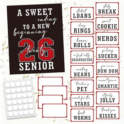 Graduation Candy Bar Signs - Blue Sliver Graduation Candy Buffet Labels Set for Grad Party - 2026 Graduation Party Dessert Food Decorations -A02 in Saudi Arabia