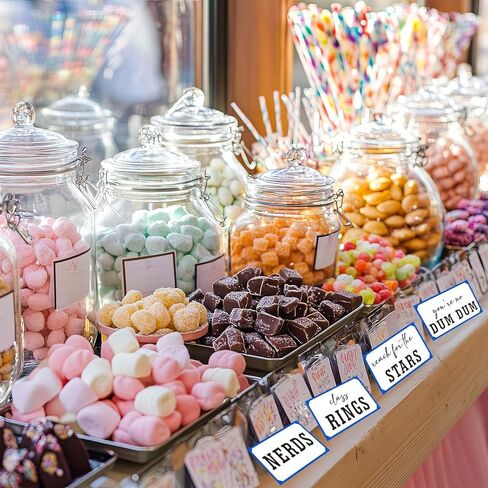 Graduation Candy Bar Signs - Blue Sliver Graduation Candy Buffet Labels Set for Grad Party - 2026 Graduation Party Dessert Food Decorations -A02 in Saudi Arabia