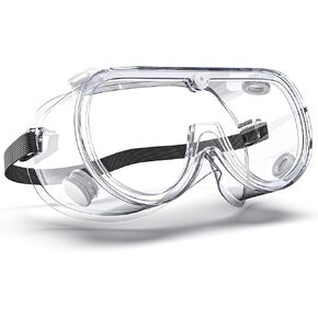 Anti-Fog Indirectly Vented Lab Safety Goggles Over Glasses