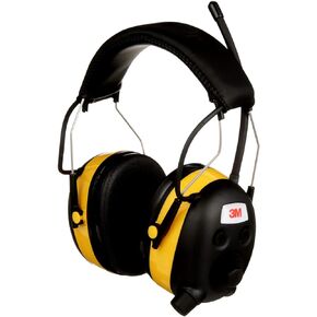 3M WorkTunes Hearing Protector with AM/FM Radio, NRR 24 dB,Black/Yellow