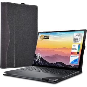 2023 Laptop Enclosure Cover for Dell Inspiron 15 3000/3530/3520/3510/3510/3515/3511 and Vostro 15" Laptop Cover Computer Drop Protection PU Leather case (Dark Blue)