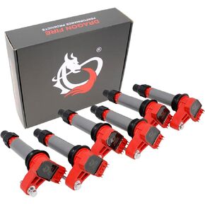 DRAGON FIRE PERFORMANCE Coil on Plug COP Ignition Coil Power Pack Compatible With 2007-2019 Buick Cadillac Chevy GMC CTS Camaro Equinox Impala Terrain 3.0L 3.6L V6 Replaces GN10494 Oem Fit C569-DFx6