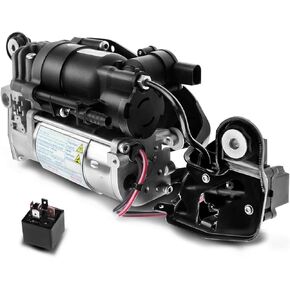 A-Premium Air Suspension Compressor with Bracket Compatible with BMW X5 2014-2018, X6 2015-2019, Replace# 37206875177, 37206850555