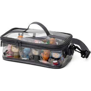 Transparent Carrying Bag for Tonies with Magnetic Base | Approx. 25 Toniebox Figures securely stored and transported in Transparent Tonie Carrying Case